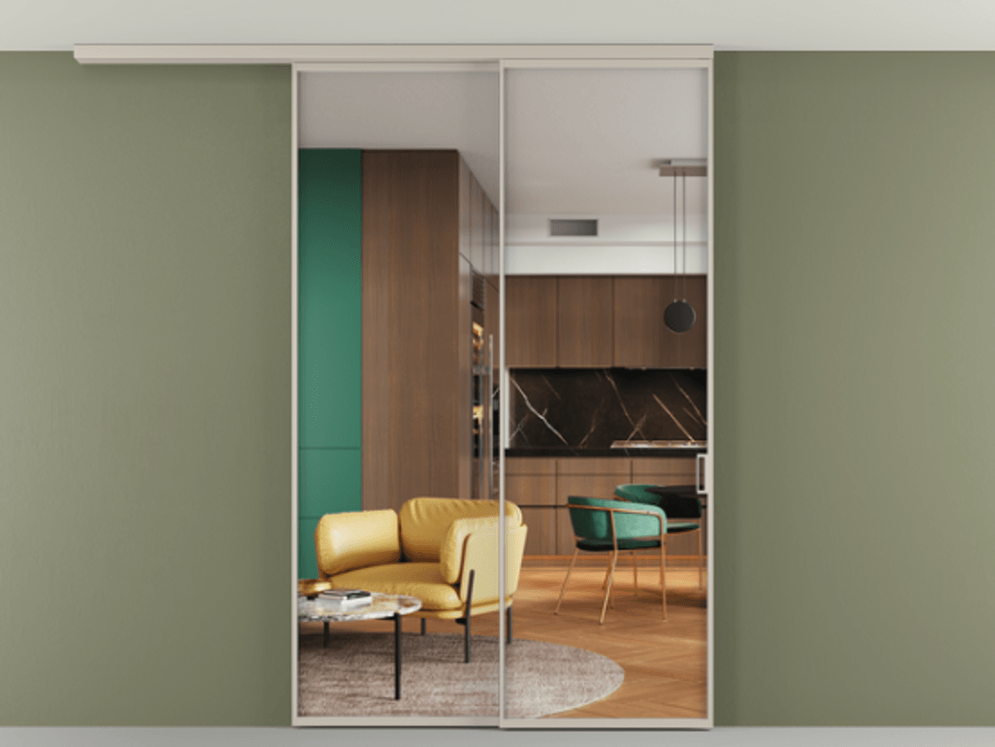 Перегородка Formato вдоль стены на потолок телескопик синхро 2 #VENDORCODE# #FURNISH# #GLASS# Цена #PRICE# #CURRENCY# | Volhovec