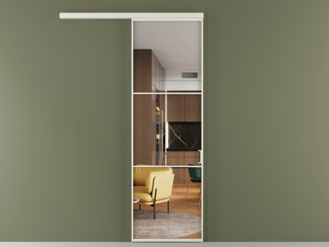 Перегородка Formato вдоль стены одностворчатая #VENDORCODE# #FURNISH# #GLASS# Цена #PRICE# #CURRENCY#  | Volhovec
