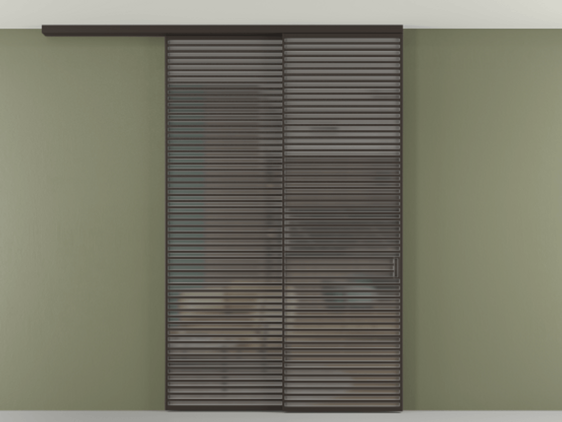 Перегородка Формато вдоль стены на потолок 2 створки с синхронным механизмом АЛПР 040.07 Алюминий антрацит Сатинированное серое стекло, триплекс. Цена 23480 AZE 1. Полотно 2 шт. (800/2100 мм)
2. Комплект установки раздвижной системы
3. Базовый комплект фурнитуры
4.Ручка Рондо. Фабрика дверей Волховец 8 (800) 551 43 19 Перегородка Формато вдоль стены на потолок 2 створки с синхронным механизмом АЛПР 040.07 Алюминий антрацит Сатинированное серое стекло, триплекс Цена 23480 AZE | Volhovec