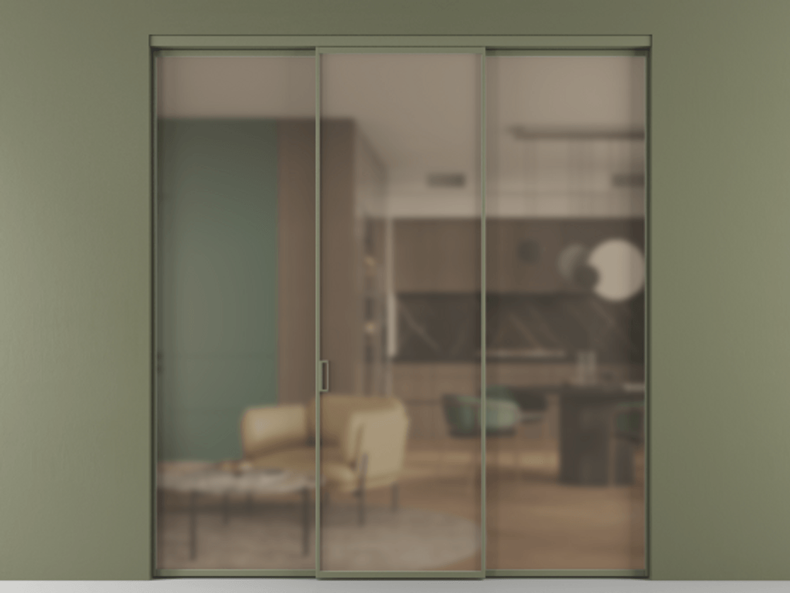 Перегородка Формато внутри проёма 3 створки АЛПР 040.01 Алюминий оливковый тёмный Сатинированное бронзовое стекло, триплекс. Цена 11730 AZE 1. Полотно 3 шт. (800/2100 мм)
2. Комплект установки раздвижной системы
3. Базовый комплект фурнитуры
4.Ручка Рондо. Фабрика дверей Волховец 8 (800) 551 43 19 Перегородка Формато внутри проёма 3 створки АЛПР 040.01 Алюминий оливковый тёмный Сатинированное бронзовое стекло, триплекс Цена 11730 AZE | Volhovec