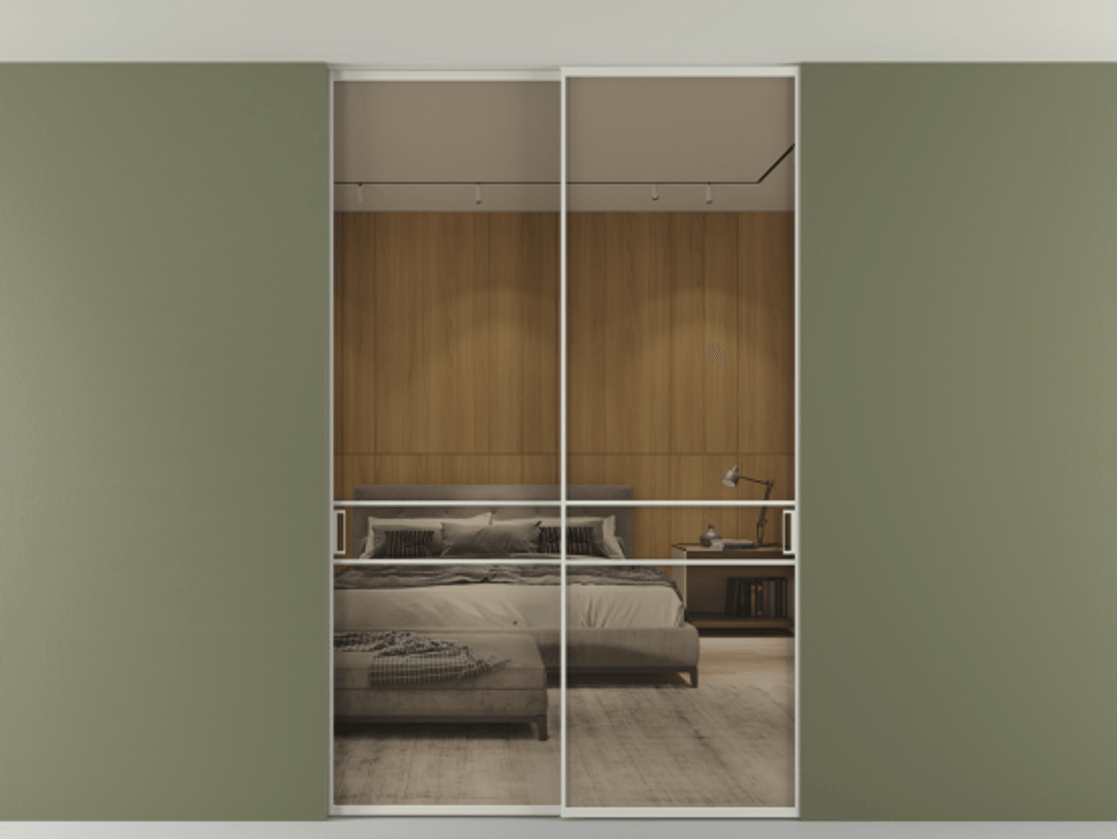 Перегородка Формато внутри проёма скрытое крепление в потолок 2 створки АЛПР 040.02 Алюминий тёплый серый Рефлективное бронзовое стекло "Стопсол", калёное. Цена 15930 AZE 1. Полотно 2 шт. (800/2100 мм)
2. Комплект установки раздвижной системы
3. Базовый комплект фурнитуры
4. Ручка Рондо. Фабрика дверей Волховец 8 (800) 551 43 19 Перегородка Формато внутри проёма скрытое крепление в потолок 2 створки АЛПР 040.02 Алюминий тёплый серый Рефлективное бронзовое стекло "Стопсол", калёное Цена 15930 AZE | Volhovec