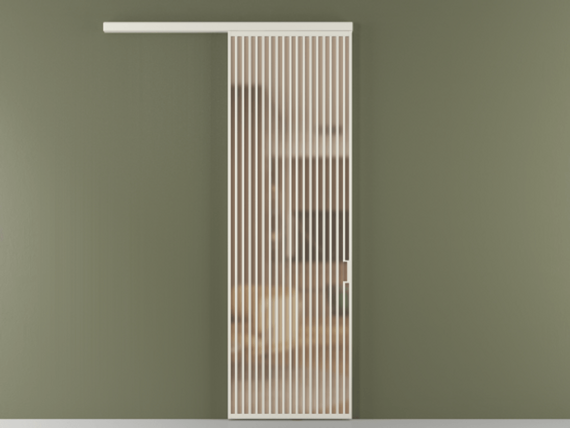 Перегородка Formato вдоль стены 1 створка АЛПР 040.06 Алюминий Белый Сатинированное оранжевое стекло, триплекс Цена 9200 AZE  | Volhovec