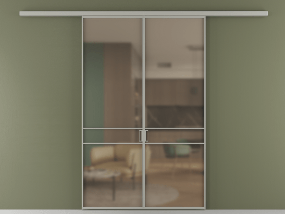 Перегородка Формато вдоль стены 2 створки АЛПР 040.02 Алюминий нейтральный серый Сатинированное бронзовое стекло, триплекс. Цена 284580 сом 1. Полотно 2 шт. (800/2100 мм)
2. Комплект установки раздвижной системы
3. Базовый комплект фурнитуры
4.Ручка Рондо. Фабрика дверей Волховец 8 (800) 551 43 19 Перегородка Формато вдоль стены 2 створки АЛПР 040.02 Алюминий нейтральный серый Сатинированное бронзовое стекло, триплекс Цена 284580 сом | Volhovec