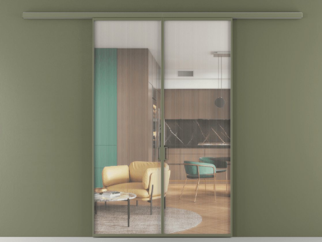 Перегородка Formato вдоль стены 2 створки АЛПР 040.01 Алюминий оливковый тёмный Рифлёное стекло "Moru", триплекс. Цена 12420 AZE 1. Полотно 2 шт. (800/2100 мм)
2. Комплект установки раздвижной системы
3. Базовый комплект фурнитуры
4.Ручка RONDO
. Фабрика дверей Волховец 8 (800) 551 43 19 Перегородка Formato вдоль стены 2 створки АЛПР 040.01 Алюминий оливковый тёмный Рифлёное стекло "Moru", триплекс Цена 12420 AZE | Volhovec