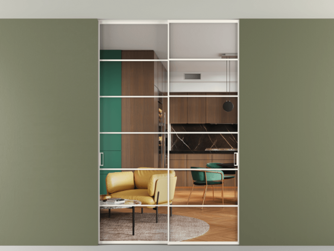 Перегородка Формато внутри проёма скрытое крепление в потолок 2 створки АЛПР 040.04 Алюминий пудровый белый Прозрачное стекло "Кристал Вижн", калёное. Цена 16820 AZE 1. Полотно 2 шт. (800/2100 мм)
2. Комплект установки раздвижной системы
3. Базовый комплект фурнитуры
4. Ручка Рондо. Фабрика дверей Волховец 8 (800) 551 43 19 Перегородка Формато внутри проёма скрытое крепление в потолок 2 створки АЛПР 040.04 Алюминий пудровый белый Прозрачное стекло "Кристал Вижн", калёное Цена 16820 AZE | Volhovec