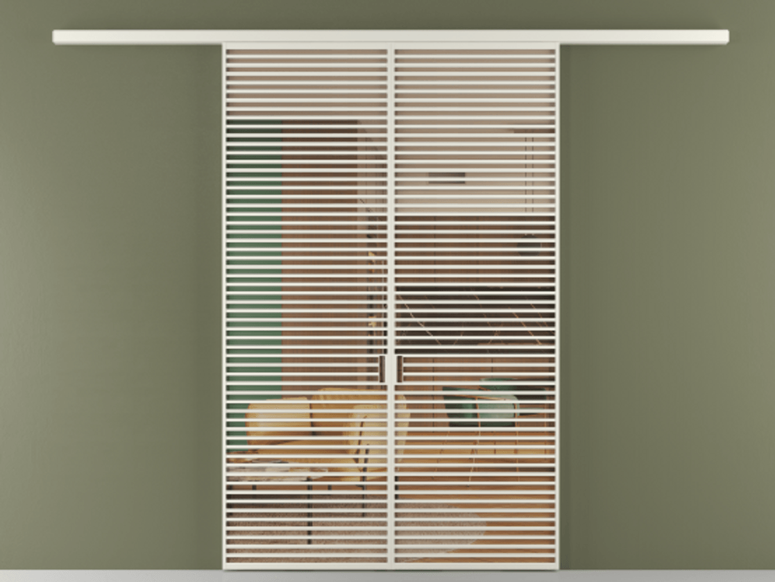 Перегородка Formato вдоль стены 2 створки АЛПР 040.07 Алюминий Белый Прозрачное оранжевое стекло, триплекс Цена 21400 AZE | Volhovec