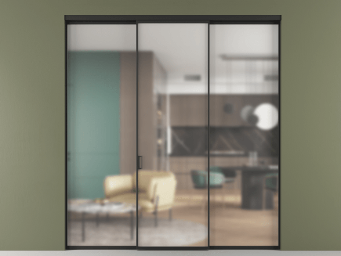 Перегородка Formato внутри проема трёхстворчатая #VENDORCODE# #FURNISH# #GLASS# Цена #PRICE# #CURRENCY# | Volhovec