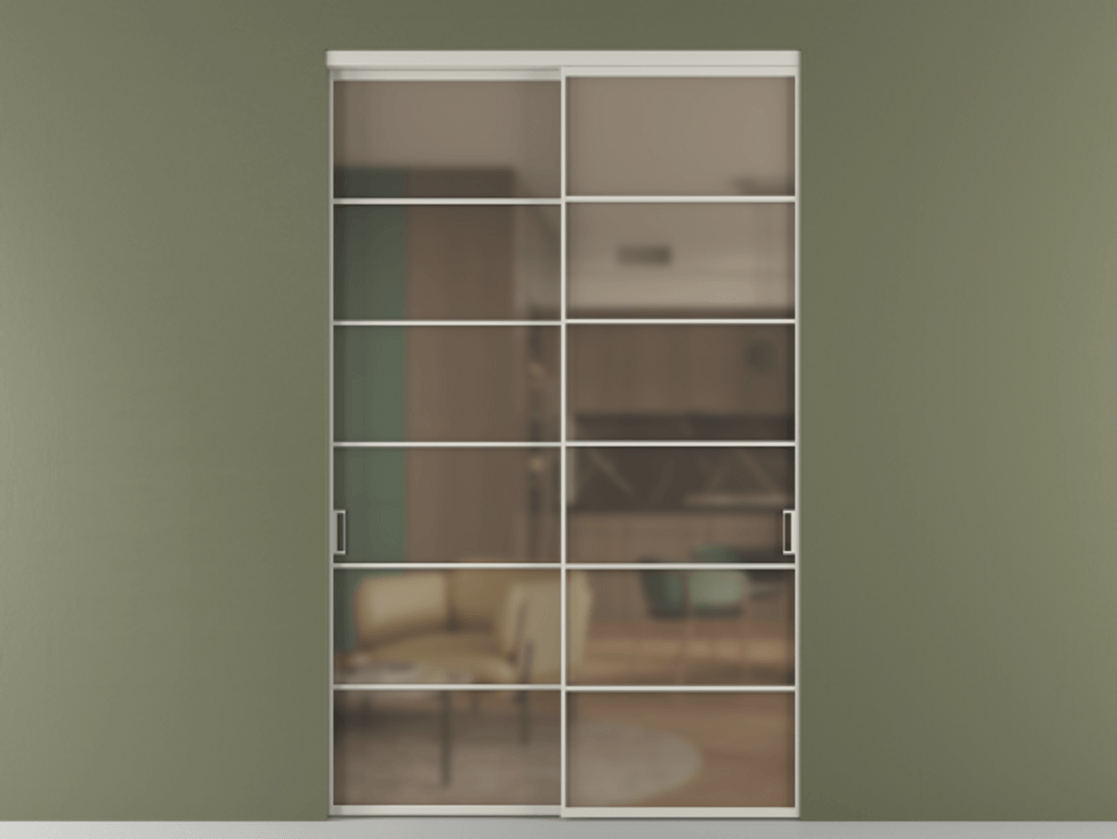 Перегородка Формато внутри проёма 2 створки АЛПР 040.04 Алюминий тёплый серый Сатинированное бронзовое стекло, триплекс. Цена 22750 AZE 1. Полотно 2 шт. (800/2100 мм)
2. Комплект установки раздвижной системы
3. Базовый комплект фурнитуры
4.Ручка Рондо. Фабрика дверей Волховец 8 (800) 551 43 19 Перегородка Формато внутри проёма 2 створки АЛПР 040.04 Алюминий тёплый серый Сатинированное бронзовое стекло, триплекс Цена 22750 AZE | Volhovec