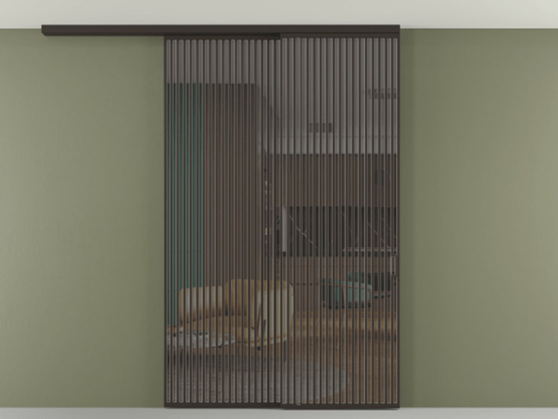 Перегородка Формато вдоль стены на потолок 2 створки с синхронным механизмом АЛПР 040.06 Алюминий антрацит Прозрачное серое стекло, триплекс. Цена 23480 AZE 1. Полотно 2 шт. (800/2100 мм)
2. Комплект установки раздвижной системы
3. Базовый комплект фурнитуры
4.Ручка Рондо. Фабрика дверей Волховец 8 (800) 551 43 19 Перегородка Формато вдоль стены на потолок 2 створки с синхронным механизмом АЛПР 040.06 Алюминий антрацит Прозрачное серое стекло, триплекс Цена 23480 AZE | Volhovec