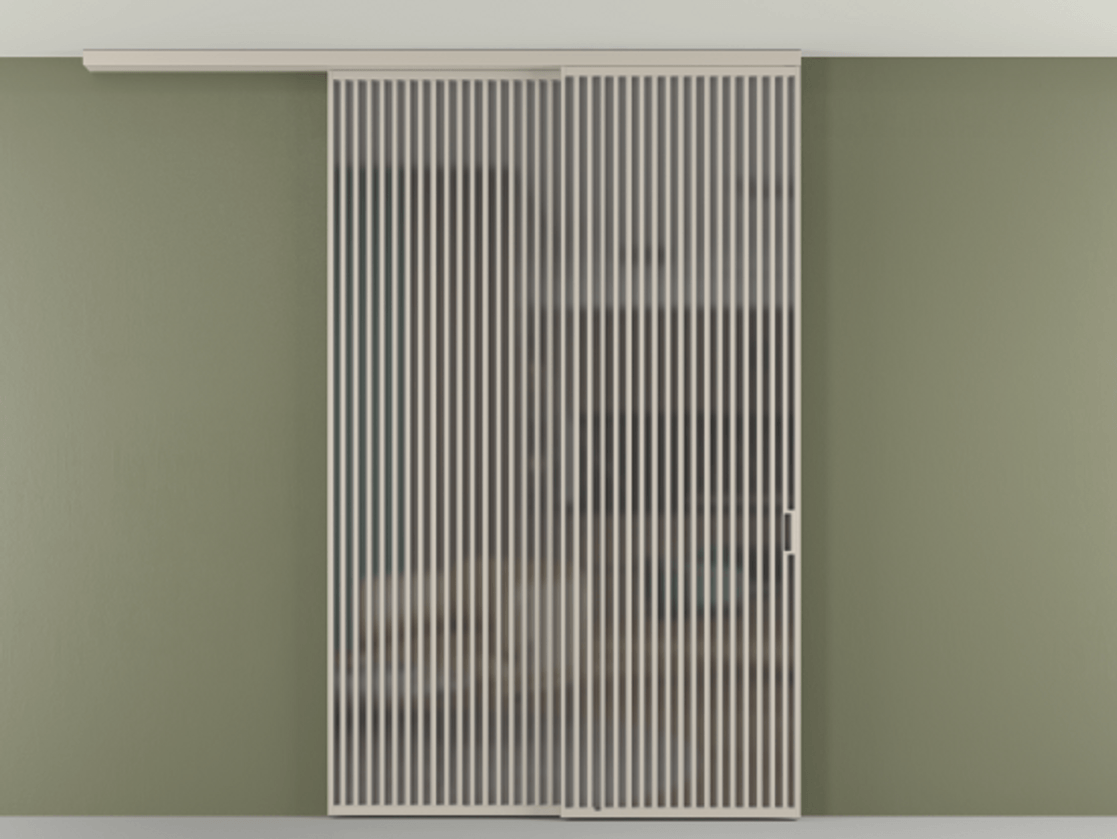 Перегородка Формато вдоль стены на потолок 2 створки с синхронным механизмом АЛПР 040.06 Алюминий светло-бежевый Сатинированное серое стекло, триплекс. Цена 23480 AZE 1. Полотно 2 шт. (800/2100 мм)
2. Комплект установки раздвижной системы
3. Базовый комплект фурнитуры
4.Ручка Рондо. Фабрика дверей Волховец 8 (800) 551 43 19 Перегородка Формато вдоль стены на потолок 2 створки с синхронным механизмом АЛПР 040.06 Алюминий светло-бежевый Сатинированное серое стекло, триплекс Цена 23480 AZE | Volhovec