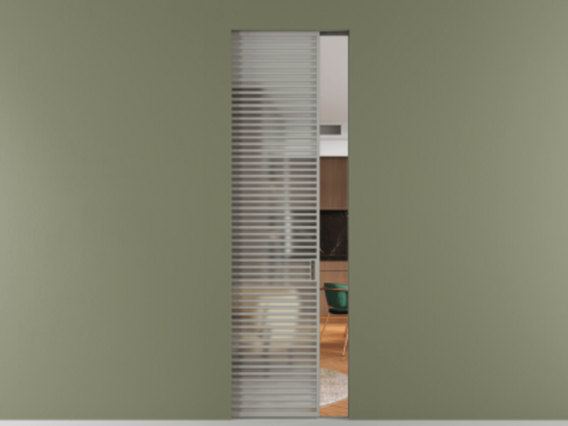 Перегородка Формато скрытый пенал 1 створка АЛПР 040.07 Алюминий нейтральный серый Сатинированное стекло "Мателюкс Кристал Вижн", калёное, матовое, каленое 6 мм. Цена 12520 AZE . Фабрика дверей Волховец 8 (800) 551 43 19 Перегородка Формато скрытый пенал 1 створка АЛПР 040.07 Алюминий нейтральный серый Сатинированное стекло "Мателюкс Кристал Вижн", калёное, матовое, каленое 6 мм Цена 12520 AZE | Volhovec