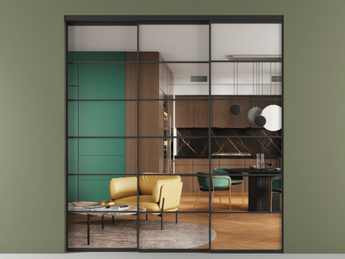 Перегородка Formato внутри проёма телескопик синхро-2 #VENDORCODE# #FURNISH# #GLASS# Цена #PRICE# #CURRENCY#  | Volhovec