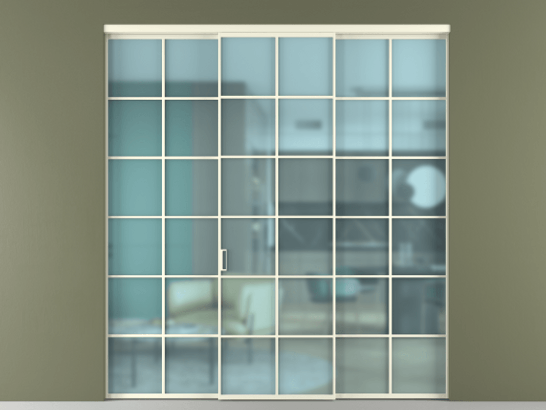 Перегородка Формато внутри проёма 3 створки АЛПР 040.05 Алюминий молочно-белый Сатинированное голубое стекло, триплекс. Цена 13300 AZE 1. Полотно 3 шт. (800/2100 мм)
2. Комплект установки раздвижной системы
3. Базовый комплект фурнитуры
4.Ручка Рондо. Фабрика дверей Волховец 8 (800) 551 43 19 Перегородка Формато внутри проёма 3 створки АЛПР 040.05 Алюминий молочно-белый Сатинированное голубое стекло, триплекс Цена 13300 AZE | Volhovec