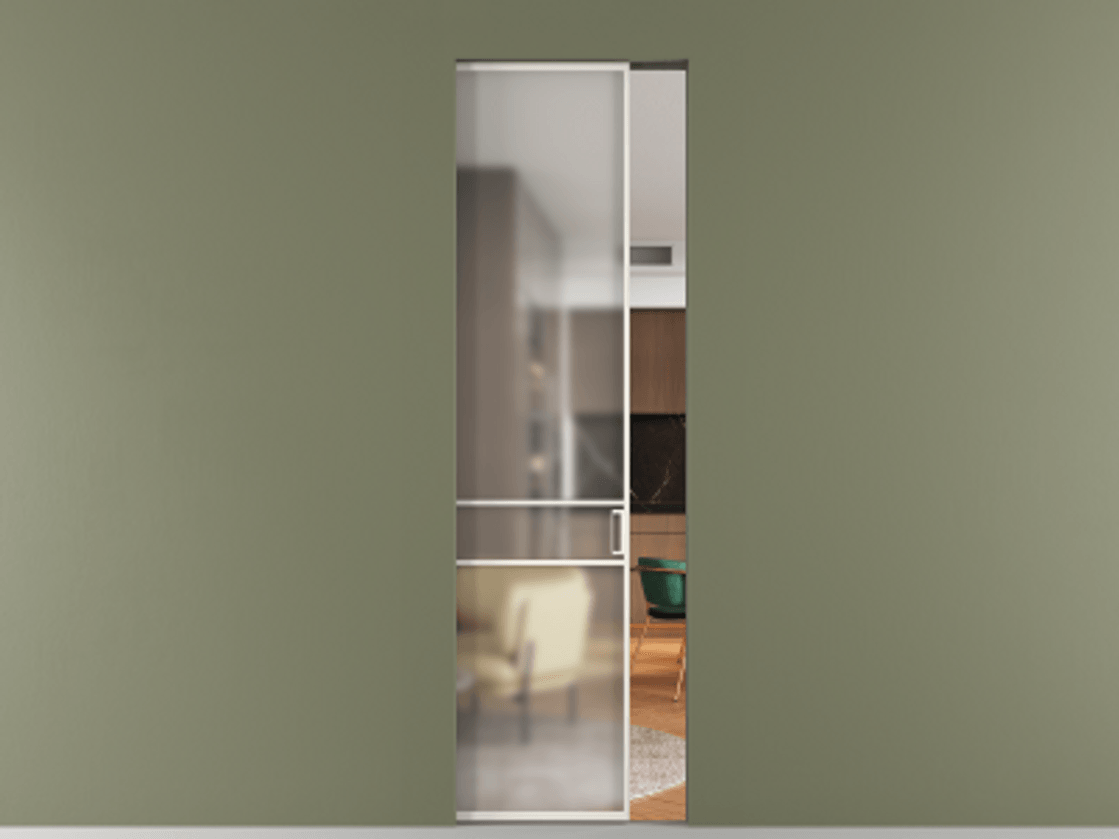 Перегородка Формато скрытый пенал 1 створка АЛПР 040.02 Алюминий пудровый белый Сатинированное стекло "Мателюкс Кристал Вижн", калёное, матовое, каленое 6 мм. Цена 8430 AZE . Фабрика дверей Волховец 8 (800) 551 43 19 Перегородка Формато скрытый пенал 1 створка АЛПР 040.02 Алюминий пудровый белый Сатинированное стекло "Мателюкс Кристал Вижн", калёное, матовое, каленое 6 мм Цена 8430 AZE | Volhovec