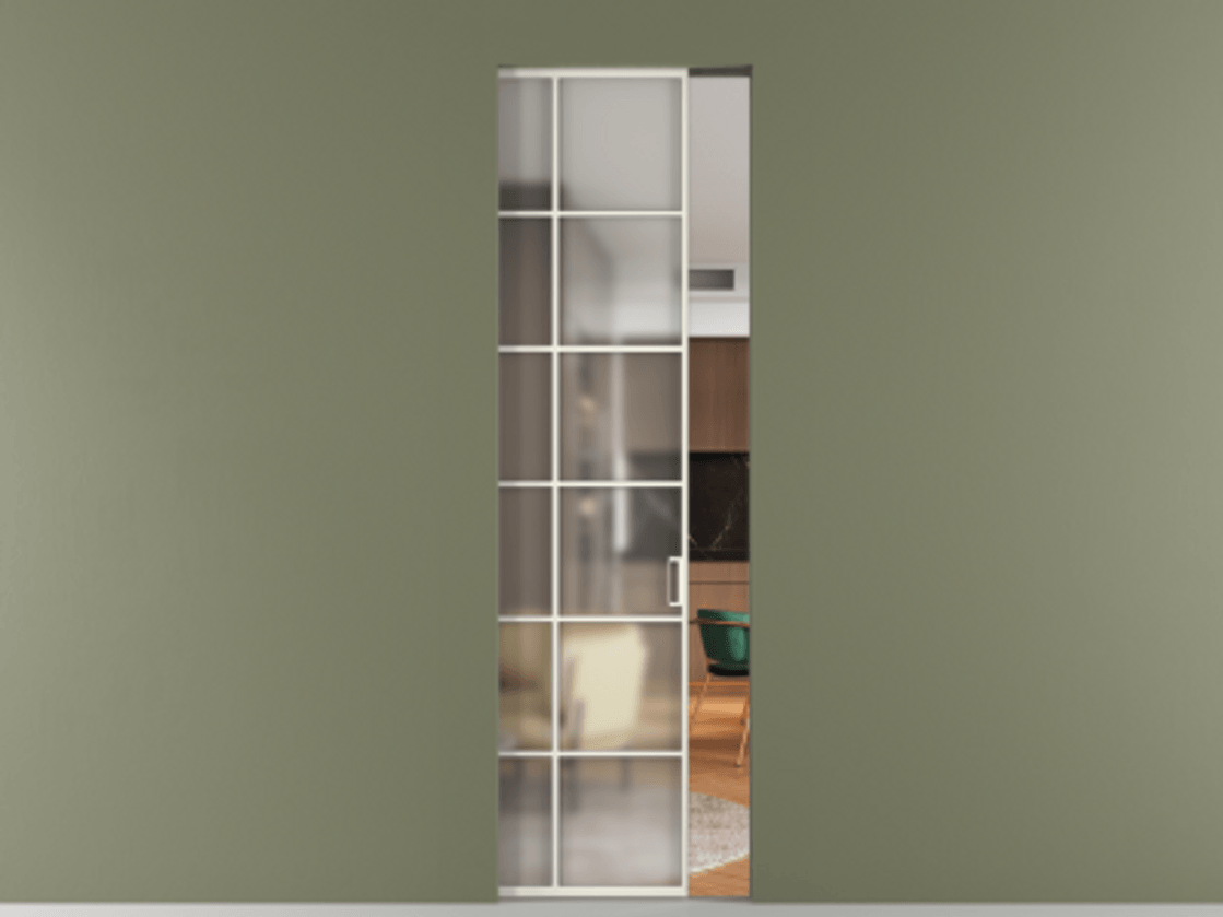 Перегородка Формато скрытый пенал 1 створка АЛПР 040.05 Алюминий жемчужный Сатинированное стекло "Мателюкс Кристал Вижн", калёное, матовое, каленое 6 мм. Цена 8760 AZE . Фабрика дверей Волховец 8 (800) 551 43 19 Перегородка Формато скрытый пенал 1 створка АЛПР 040.05 Алюминий жемчужный Сатинированное стекло "Мателюкс Кристал Вижн", калёное, матовое, каленое 6 мм Цена 8760 AZE | Volhovec