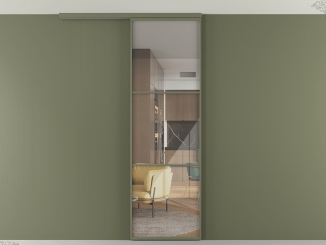 Перегородка Формато вдоль стены на потолок 1 створка АЛПР 040.03 Алюминий оливковый тёмный Рефлективное прозрачное стекло "Стопсол", калёное. Цена 5600 AZE 1. Полотно 2 шт. (800/2100 мм)
2. Комплект установки раздвижной системы
3. Базовый комплект фурнитуры
4.Ручка Рондо. Фабрика дверей Волховец 8 (800) 551 43 19 Перегородка Формато вдоль стены на потолок 1 створка АЛПР 040.03 Алюминий оливковый тёмный Рефлективное прозрачное стекло "Стопсол", калёное Цена 5600 AZE | Volhovec