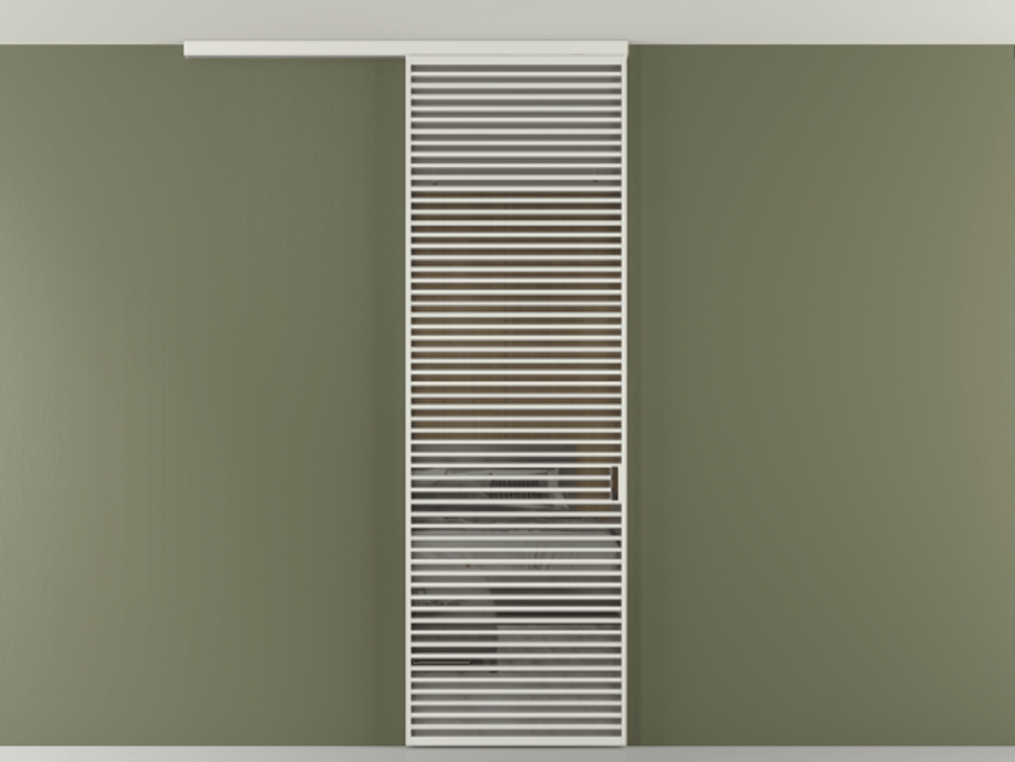 Перегородка Формато вдоль стены на потолок 1 створка АЛПР 040.07 Алюминий серый Рефлективное серое стекло "Стопсол", калёное Цена 10090 AZE | Volhovec