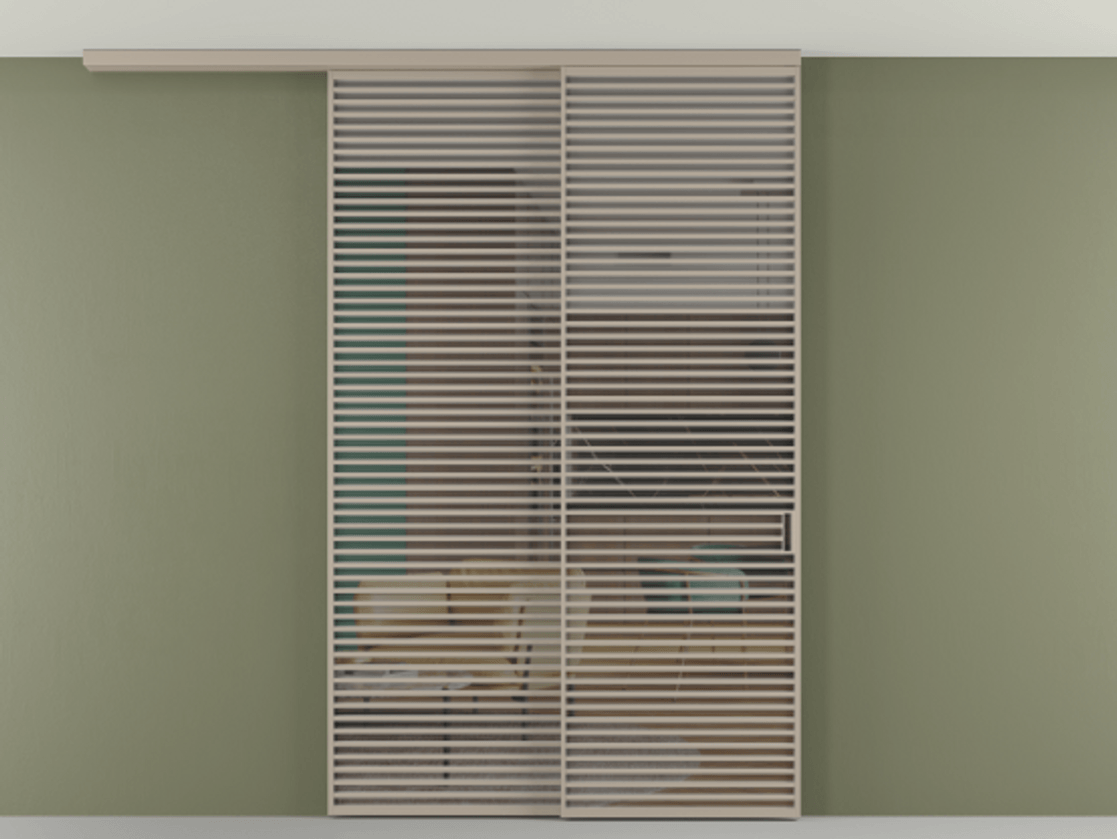 Перегородка Формато вдоль стены на потолок 2 створки с синхронным механизмом АЛПР 040.07 Алюминий бисквитный Прозрачное серое стекло, триплекс. Цена 23480 AZE 1. Полотно 2 шт. (800/2100 мм)
2. Комплект установки раздвижной системы
3. Базовый комплект фурнитуры
4.Ручка Рондо. Фабрика дверей Волховец 8 (800) 551 43 19 Перегородка Формато вдоль стены на потолок 2 створки с синхронным механизмом АЛПР 040.07 Алюминий бисквитный Прозрачное серое стекло, триплекс Цена 23480 AZE | Volhovec