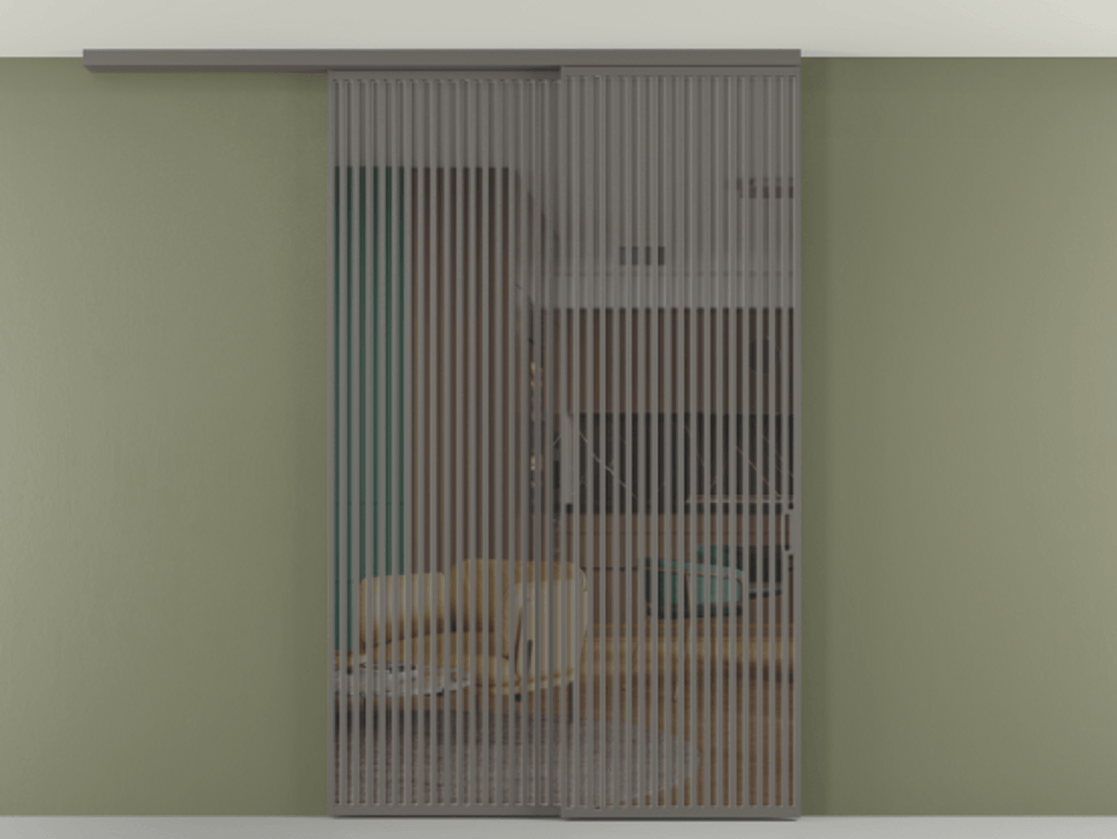 Перегородка Формато вдоль стены на потолок 2 створки с синхронным механизмом АЛПР 040.06 Алюминий классический серый Прозрачное серое стекло, триплекс. Цена 23480 AZE 1. Полотно 2 шт. (800/2100 мм)
2. Комплект установки раздвижной системы
3. Базовый комплект фурнитуры
4.Ручка Рондо. Фабрика дверей Волховец 8 (800) 551 43 19 Перегородка Формато вдоль стены на потолок 2 створки с синхронным механизмом АЛПР 040.06 Алюминий классический серый Прозрачное серое стекло, триплекс Цена 23480 AZE | Volhovec