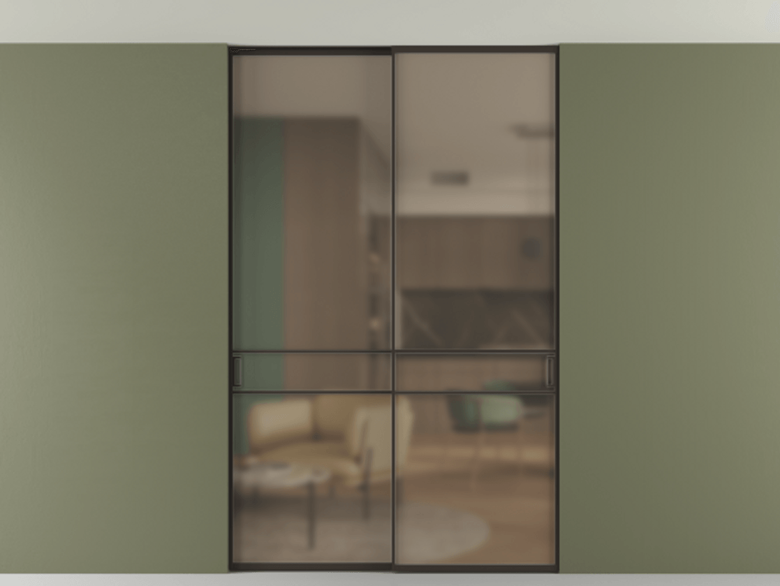 Перегородка Формато внутри проёма скрытое крепление в потолок 2 створки АЛПР 040.02 Алюминий антрацит Сатинированное бронзовое стекло, триплекс. Цена 12940 AZE 1. Полотно 2 шт. (800/2100 мм)
2. Комплект установки раздвижной системы
3. Базовый комплект фурнитуры
4. Ручка Рондо. Фабрика дверей Волховец 8 (800) 551 43 19 Перегородка Формато внутри проёма скрытое крепление в потолок 2 створки АЛПР 040.02 Алюминий антрацит Сатинированное бронзовое стекло, триплекс Цена 12940 AZE | Volhovec