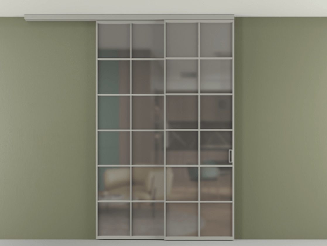 Перегородка Формато вдоль стены на потолок 2 створки с синхронным механизмом АЛПР 040.05 Алюминий нейтральный серый Сатинированное серое стекло, триплекс. Цена 15210 AZE 1. Полотно 2 шт. (800/2100 мм)
2. Комплект установки раздвижной системы
3. Базовый комплект фурнитуры
4.Ручка Рондо. Фабрика дверей Волховец 8 (800) 551 43 19 Перегородка Формато вдоль стены на потолок 2 створки с синхронным механизмом АЛПР 040.05 Алюминий нейтральный серый Сатинированное серое стекло, триплекс Цена 15210 AZE | Volhovec