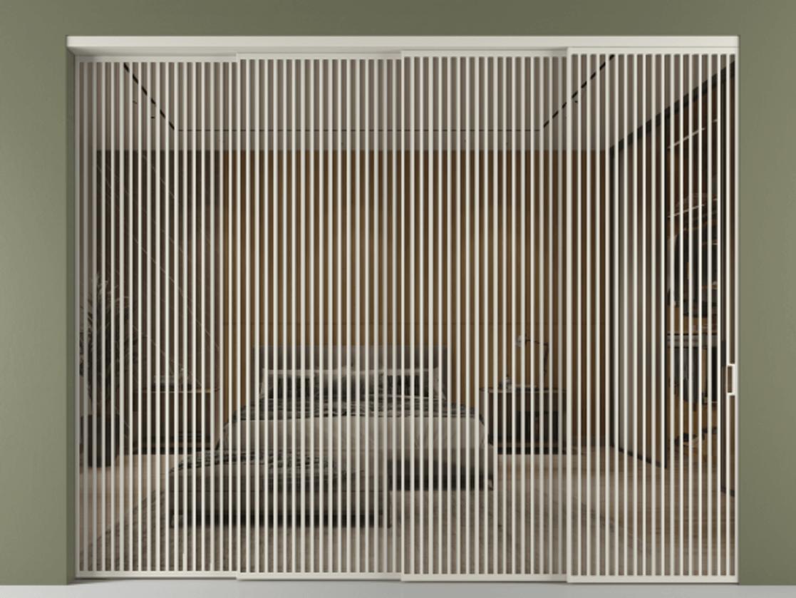 Перегородка Формато внутри проёма 4 створки с синхронным механизмом АЛПР 040.06 Алюминий тёплый серый Рефлективное бронзовое стекло "Стопсол", калёное. Цена 41850 AZE 1. Полотно 4 шт. (800/2100 мм)
2. Комплект установки раздвижной системы
3. Базовый комплект фурнитуры
4. Комплект фурнитуры телескопик синхро-3
5. Ручка Рондо. Фабрика дверей Волховец 8 (800) 551 43 19 Перегородка Формато внутри проёма 4 створки с синхронным механизмом АЛПР 040.06 Алюминий тёплый серый Рефлективное бронзовое стекло "Стопсол", калёное Цена 41850 AZE | Volhovec