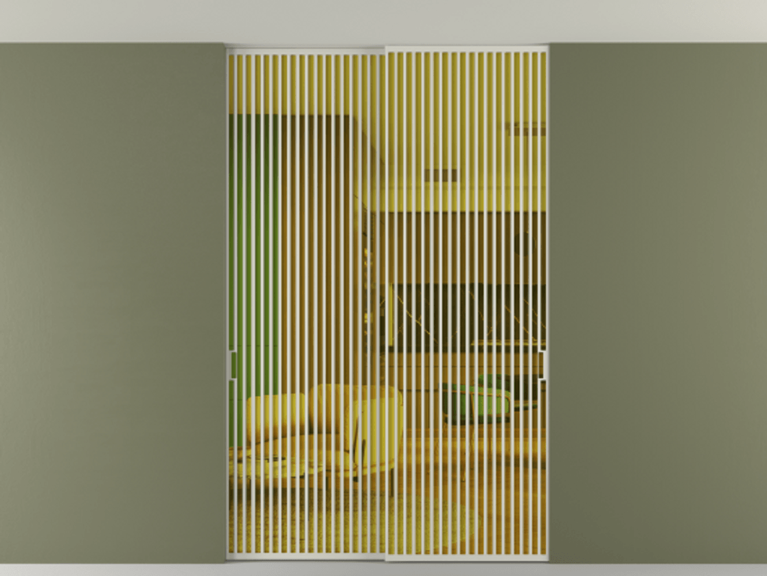 Перегородка Formato внутри проёма скрытое крепление в потолок 2 створки АЛПР 040.06 Алюминий тёплый серый Прозрачное жёлтое стекло, триплекс. Цена 21400 AZE 1. Полотно 2 шт. (800/2100 мм)
2. Комплект установки раздвижной системы
3. Базовый комплект фурнитуры
4. Ручка RONDO. Фабрика дверей Волховец 8 (800) 551 43 19 Перегородка Formato внутри проёма скрытое крепление в потолок 2 створки АЛПР 040.06 Алюминий тёплый серый Прозрачное жёлтое стекло, триплекс Цена 21400 AZE | Volhovec