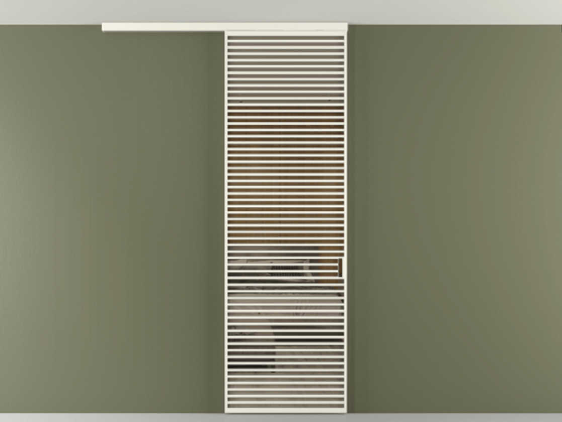 Перегородка Формато вдоль стены на потолок 1 створка АЛПР 040.07 Алюминий жемчужный Рефлективное бронзовое стекло "Стопсол", калёное Цена 10090 AZE | Volhovec