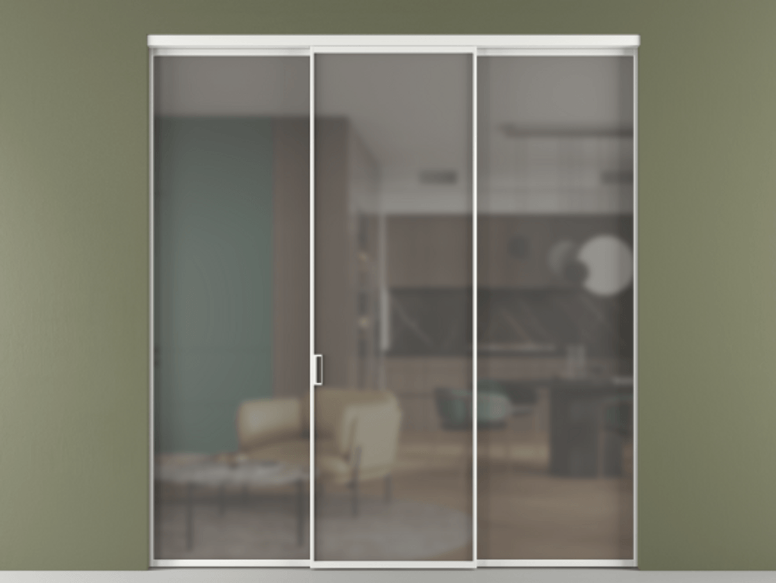 Перегородка Формато внутри проёма 3 створки АЛПР 040.01 Алюминий белоснежный Сатинированное серое стекло, триплекс. Цена 11730 AZE 1. Полотно 3 шт. (800/2100 мм)
2. Комплект установки раздвижной системы
3. Базовый комплект фурнитуры
4.Ручка Рондо. Фабрика дверей Волховец 8 (800) 551 43 19 Перегородка Формато внутри проёма 3 створки АЛПР 040.01 Алюминий белоснежный Сатинированное серое стекло, триплекс Цена 11730 AZE | Volhovec