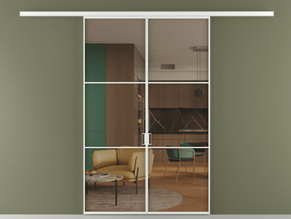 Перегородка Формато вдоль стены 2 створки АЛПР 040.03 Алюминий белоснежный Прозрачное бронзовое стекло, триплекс. Цена 10190 AZE 1. Полотно 2 шт. (800/2100 мм)
2. Комплект установки раздвижной системы
3. Базовый комплект фурнитуры
4.Ручка Рондо. Фабрика дверей Волховец 8 (800) 551 43 19 Перегородка Формато вдоль стены 2 створки АЛПР 040.03 Алюминий белоснежный Прозрачное бронзовое стекло, триплекс Цена 10190 AZE | Volhovec