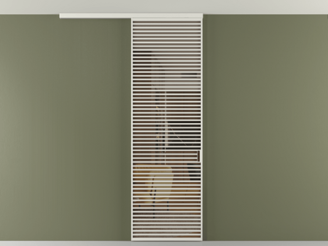 Перегородка Formato вдоль стены на потолок 1 створка АЛПР 040.07 Алюминий серый Прозрачное бронзовое стекло, триплекс Цена 11740 AZE | Volhovec