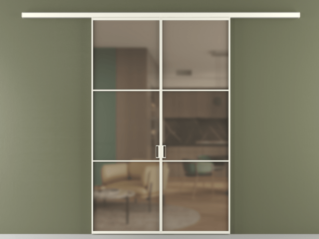 Перегородка Formato вдоль стены 2 створки АЛПР 040.03 Алюминий жемчужный Сатинированное бронзовое стекло, триплекс. Цена 233000 ₽ 1. Полотно 2 шт. (800/2100 мм)
2. Комплект установки раздвижной системы
3. Базовый комплект фурнитуры
4.Ручка RONDO
. Фабрика дверей Волховец 8 (800) 551 43 19 Перегородка Formato вдоль стены 2 створки АЛПР 040.03 Алюминий жемчужный Сатинированное бронзовое стекло, триплекс Цена 233000 ₽ | Volhovec