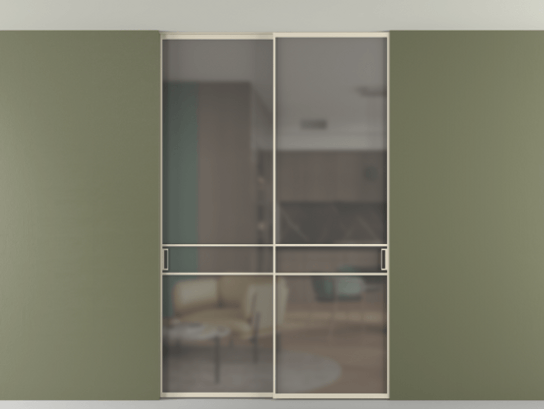 Перегородка Формато внутри проёма скрытое крепление в потолок 2 створки АЛПР 040.02 Алюминий бежево-серый Сатинированное серое стекло, триплекс. Цена 12940 AZE 1. Полотно 2 шт. (800/2100 мм)
2. Комплект установки раздвижной системы
3. Базовый комплект фурнитуры
4. Ручка Рондо. Фабрика дверей Волховец 8 (800) 551 43 19 Перегородка Формато внутри проёма скрытое крепление в потолок 2 створки АЛПР 040.02 Алюминий бежево-серый Сатинированное серое стекло, триплекс Цена 12940 AZE | Volhovec