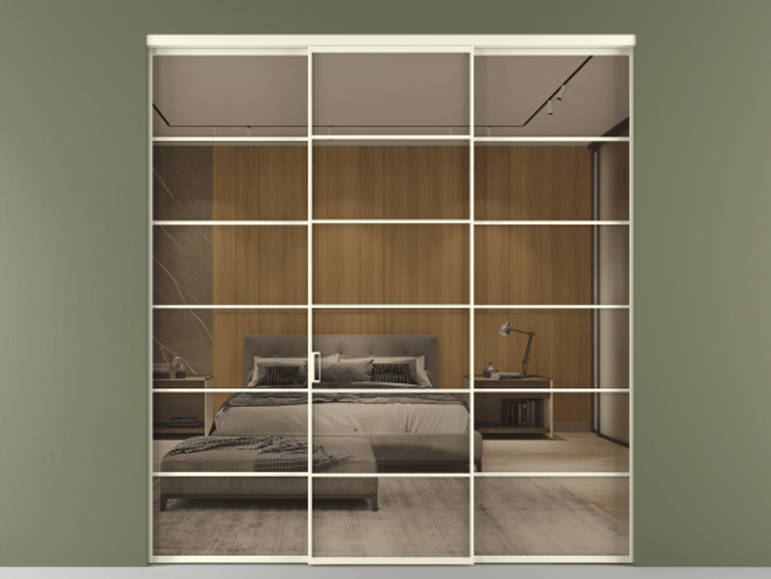 Перегородка Formato внутри проёма 3 створки АЛПР 040.04 Алюминий молочно-белый Рефлективное бронзовое стекло "Stopsol", калёное. Цена 17770 AZE 1. Полотно 3 шт. (800/2100 мм)
2. Комплект установки раздвижной системы
3. Базовый комплект фурнитуры
4.Ручка RONDO. Фабрика дверей Волховец 8 (800) 551 43 19 Перегородка Formato внутри проёма 3 створки АЛПР 040.04 Алюминий молочно-белый Рефлективное бронзовое стекло "Stopsol", калёное Цена 17770 AZE | Volhovec