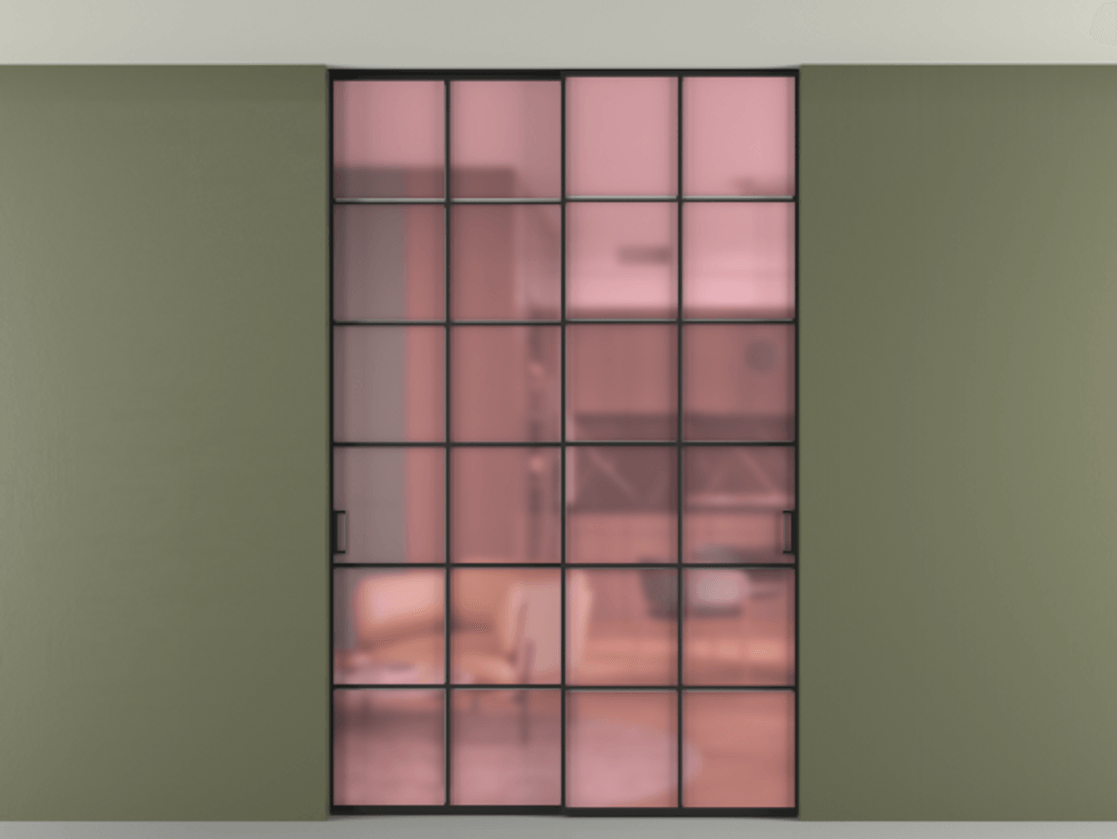 Перегородка Formato внутри проёма скрытое крепление в потолок 2 створки АЛПР 040.05 Алюминий Черный Сатинированное розовое стекло, триплекс. Скрытый короб ЧЕР Цена 263164 ₽ 1. Полотно 2 шт. (800/2100 мм)
2. Комплект установки раздвижной системы
3. Базовый комплект фурнитуры
4. Ручка RONDO. Фабрика дверей Волховец 8 (800) 551 43 19 Перегородка Formato внутри проёма скрытое крепление в потолок 2 створки АЛПР 040.05 Алюминий Черный Сатинированное розовое стекло, триплекс Цена 263164 ₽ | Volhovec