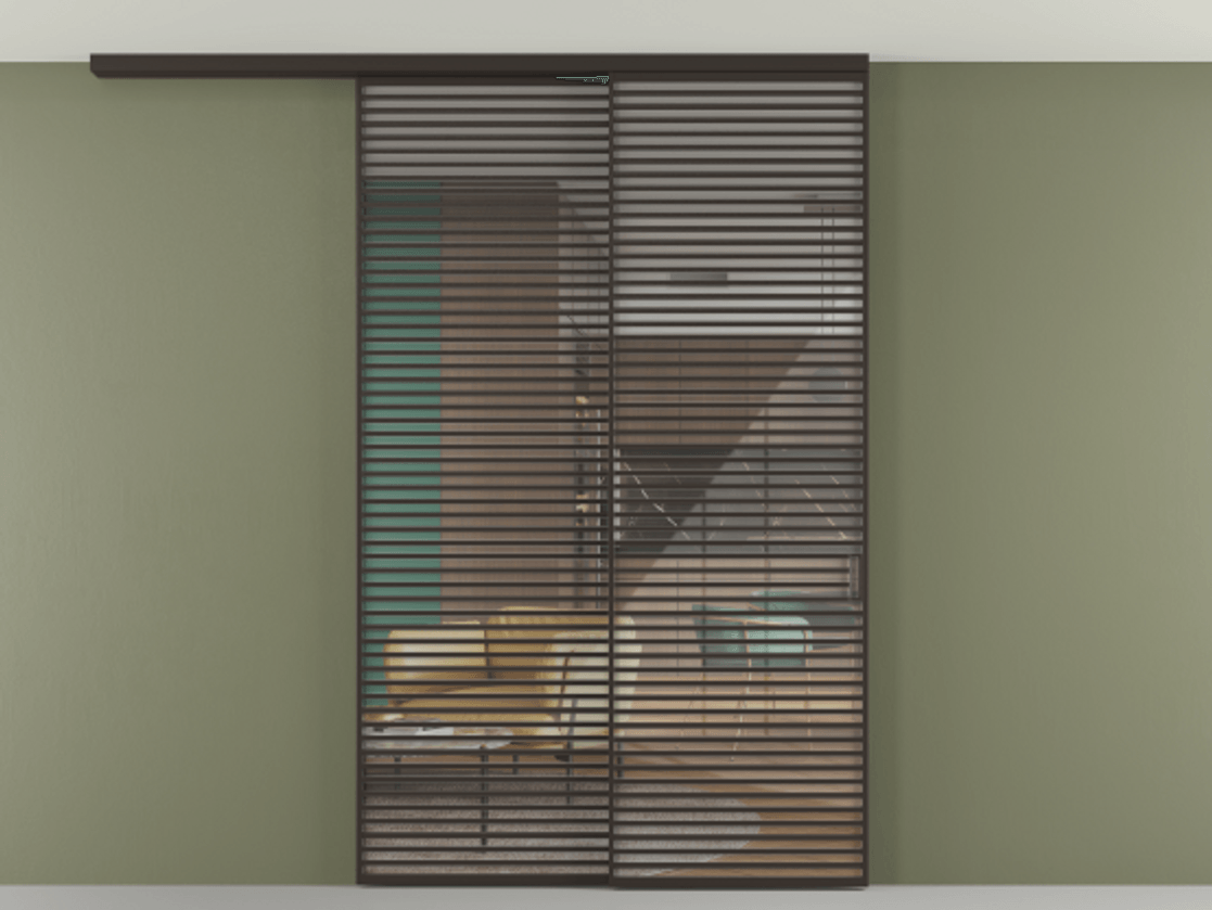 Перегородка Формато вдоль стены на потолок 2 створки с синхронным механизмом АЛПР 040.07 Алюминий антрацит Рефлективное прозрачное стекло "Стопсол", калёное. Цена 24150 AZE 1. Полотно 2 шт. (800/2100 мм)
2. Комплект установки раздвижной системы
3. Базовый комплект фурнитуры
4.Ручка Рондо. Фабрика дверей Волховец 8 (800) 551 43 19 Перегородка Формато вдоль стены на потолок 2 створки с синхронным механизмом АЛПР 040.07 Алюминий антрацит Рефлективное прозрачное стекло "Стопсол", калёное Цена 24150 AZE | Volhovec