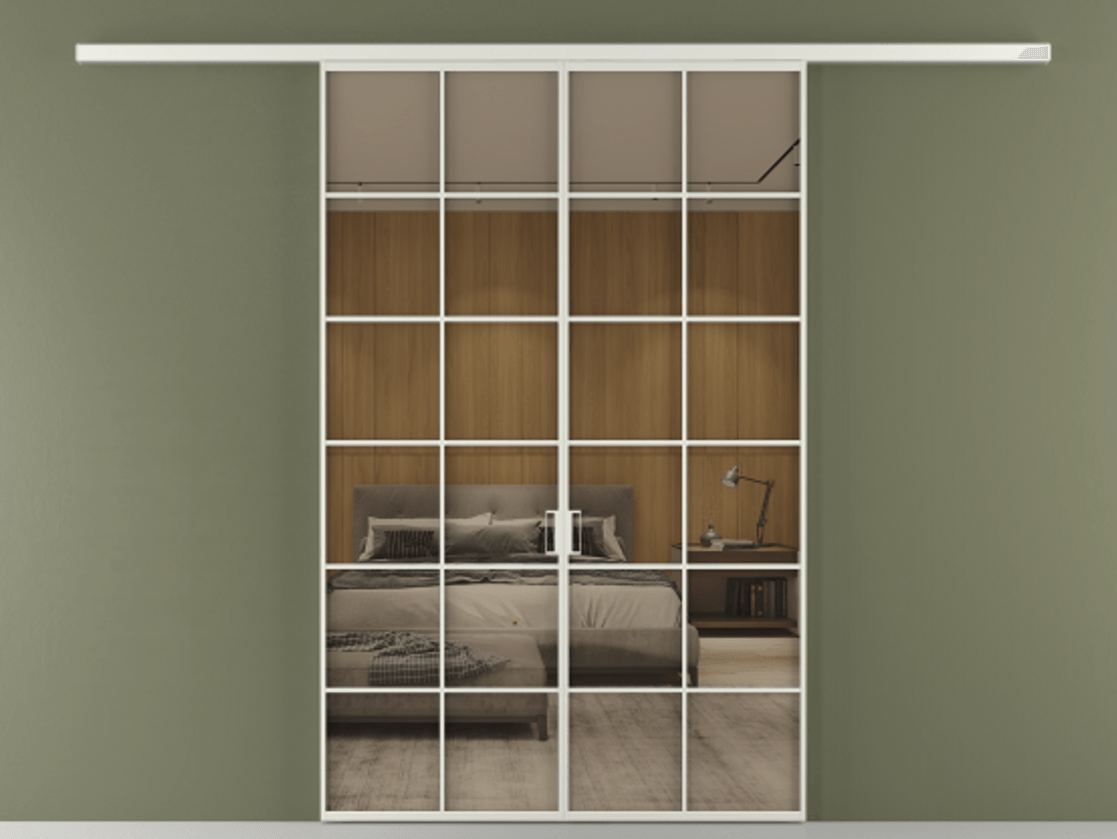 Перегородка Формато вдоль стены 2 створки АЛПР 040.05 Алюминий серый Рефлективное бронзовое стекло "Стопсол", калёное. Цена 13790 AZE 1. Полотно 2 шт. (800/2100 мм)
2. Комплект установки раздвижной системы
3. Базовый комплект фурнитуры
4.Ручка Рондо. Фабрика дверей Волховец 8 (800) 551 43 19 Перегородка Формато вдоль стены 2 створки АЛПР 040.05 Алюминий серый Рефлективное бронзовое стекло "Стопсол", калёное Цена 13790 AZE | Volhovec