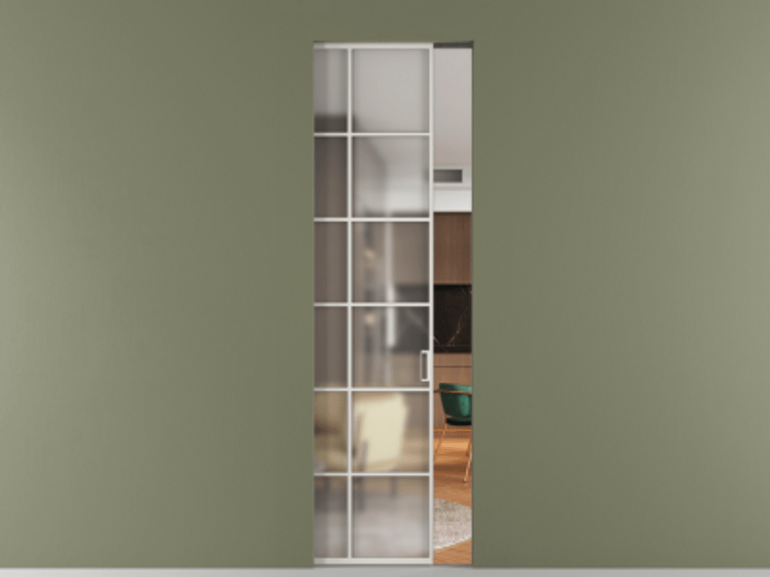 Перегородка Формато скрытый пенал 1 створка АЛПР 040.05 Алюминий Белый Сатинированное стекло "Мателюкс Кристал Вижн", калёное, матовое, каленое 6 мм. Цена 8590 AZE . Фабрика дверей Волховец 8 (800) 551 43 19 Перегородка Формато скрытый пенал 1 створка АЛПР 040.05 Алюминий Белый Сатинированное стекло "Мателюкс Кристал Вижн", калёное, матовое, каленое 6 мм Цена 8590 AZE | Volhovec