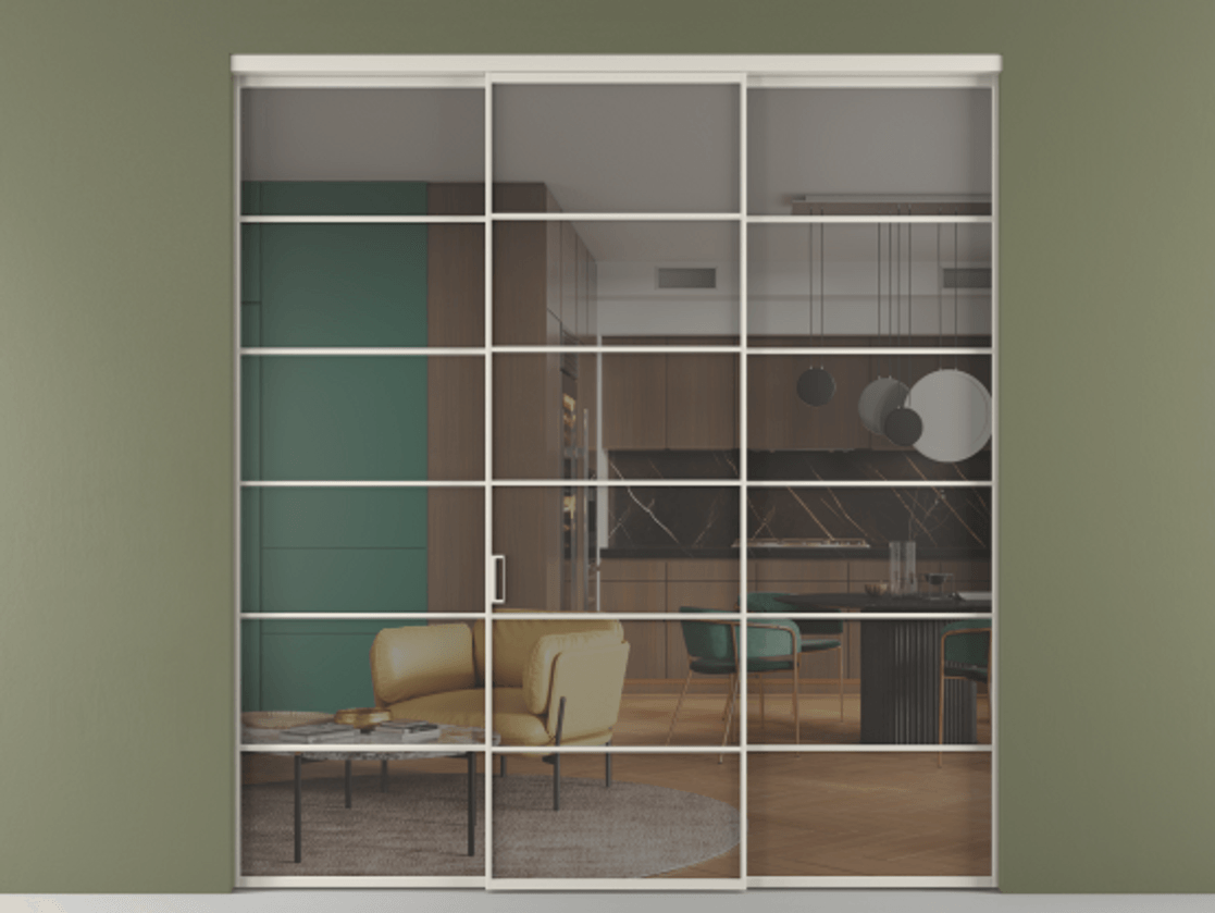 Перегородка Формато внутри проёма 3 створки АЛПР 040.04 Алюминий облачно-серый Прозрачное серое стекло, триплекс. Цена 13280 AZE 1. Полотно 3 шт. (800/2100 мм)
2. Комплект установки раздвижной системы
3. Базовый комплект фурнитуры
4.Ручка Рондо. Фабрика дверей Волховец 8 (800) 551 43 19 Перегородка Формато внутри проёма 3 створки АЛПР 040.04 Алюминий облачно-серый Прозрачное серое стекло, триплекс Цена 13280 AZE | Volhovec