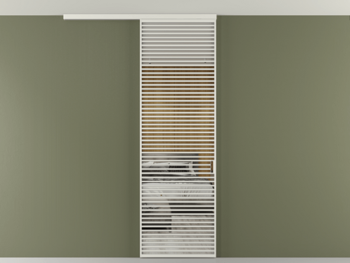 Перегородка Формато вдоль стены на потолок 1 створка АЛПР 040.07 Алюминий серый Двустороннее зеркало, триплекс , триплекс 6 мм Цена 11740 AZE | Volhovec