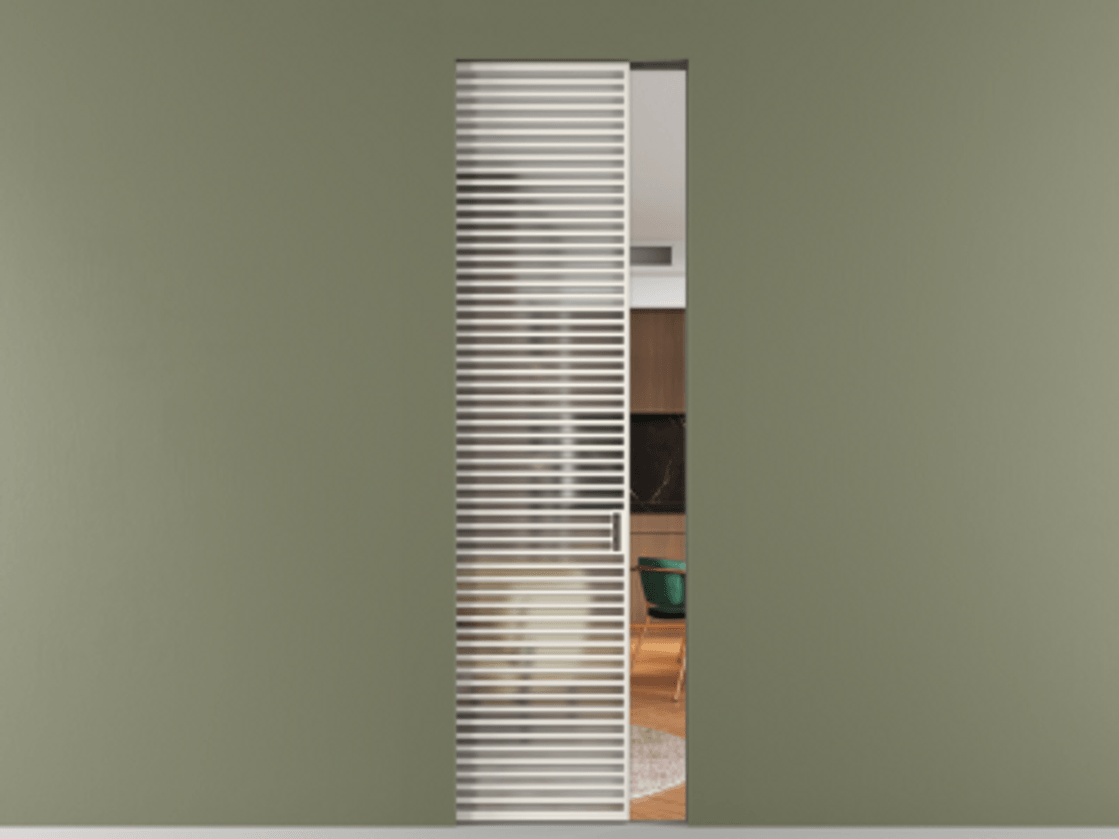 Перегородка Формато скрытый пенал 1 створка АЛПР 040.07 Алюминий пудровый белый Сатинированное стекло "Мателюкс Кристал Вижн", калёное, матовое, каленое 6 мм. Цена 12520 AZE . Фабрика дверей Волховец 8 (800) 551 43 19 Перегородка Формато скрытый пенал 1 створка АЛПР 040.07 Алюминий пудровый белый Сатинированное стекло "Мателюкс Кристал Вижн", калёное, матовое, каленое 6 мм Цена 12520 AZE | Volhovec