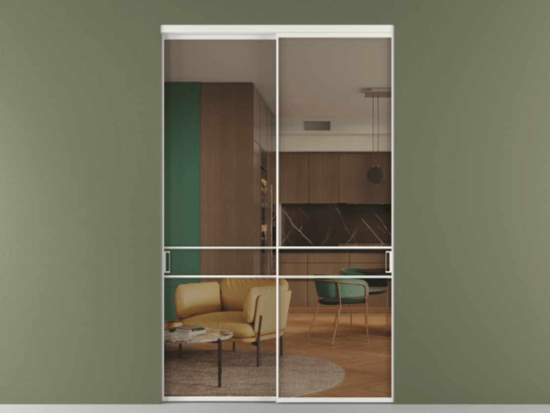 Перегородка Формато внутри проёма 2 створки АЛПР 040.02 Алюминий светло-серый Прозрачное бронзовое стекло, триплекс. Цена 22140 AZE 1. Полотно 2 шт. (800/2100 мм)
2. Комплект установки раздвижной системы
3. Базовый комплект фурнитуры
4.Ручка Рондо. Фабрика дверей Волховец 8 (800) 551 43 19 Перегородка Формато внутри проёма 2 створки АЛПР 040.02 Алюминий светло-серый Прозрачное бронзовое стекло, триплекс Цена 22140 AZE | Volhovec