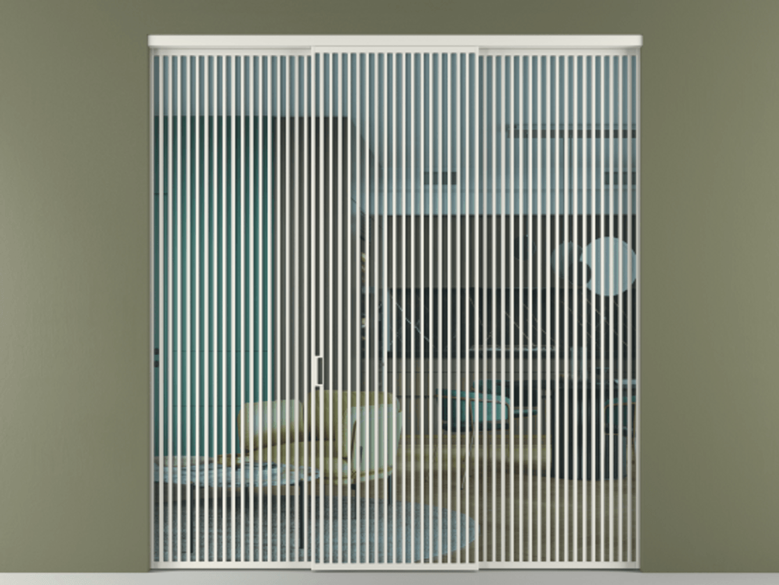 Перегородка Formato внутри проёма 3 створки АЛПР 040.06 Алюминий серый Прозрачное голубое стекло, триплекс Цена 25200 AZE | Volhovec