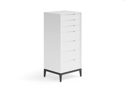 Мебель Комод Velvet 7 ящиков. Цвет Матовый белоснежный. Материал Гладкая эмаль. Коллекция Комод Velvet 7 ящиков. Картинка.