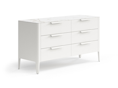 Мебель Комод Piega 6 ящиков. Цвет Матовый тёплый серый. Материал Гладкая эмаль. Коллекция Комод Piega 6 ящиков. Картинка.