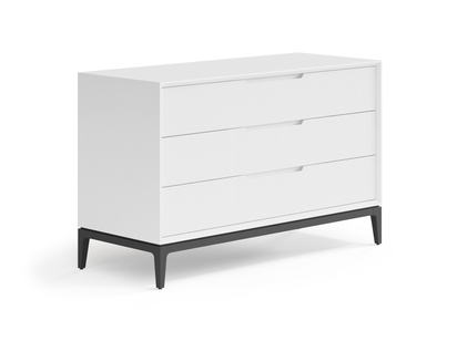 Мебель Комод Velvet 3 ящика. Цвет Матовый белоснежный. Материал Гладкая эмаль. Коллекция Комод Velvet 3 ящика. Картинка.