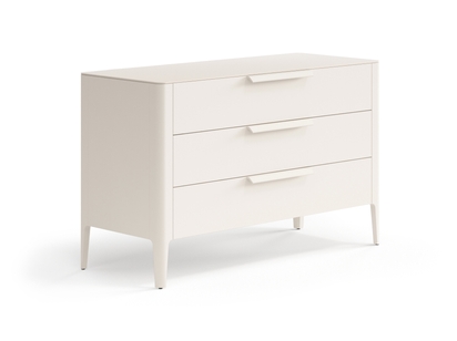 Мебель Комод Piega 3 ящика. Цвет Матовый бежево-серый. Материал Гладкая эмаль. Коллекция Комод Piega 3 ящика. Картинка.