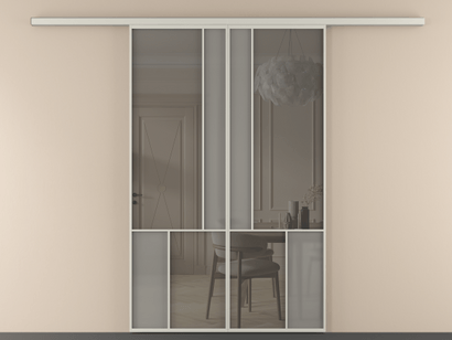 Алюминевая перегородка vd2_1 Алюминий тёплый серый Серый сатин матовое + Серый прозрачное. Цвет Алюминий тёплый серый. Материал Алюминий в эмали. Коллекция New Перегородка Mosaic вдоль стены двустворчатая. Фото. Алюминевая перегородка vd2_1 Алюминий тёплый серый Серый сатин матовое + Серый прозрачное. Цвет Алюминий тёплый серый. Материал Алюминий в эмали. Коллекция New Перегородка Mosaic вдоль стены двустворчатая. Картинка.