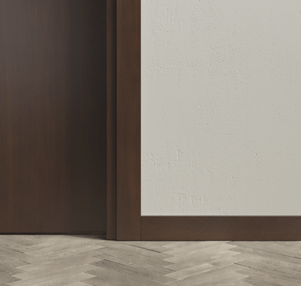 Плинтус Плинтус Плоский 75 мм. Цвет Бук тёмный с патиной. Коллекция Плинтус Плоский 75 мм. Картинка.