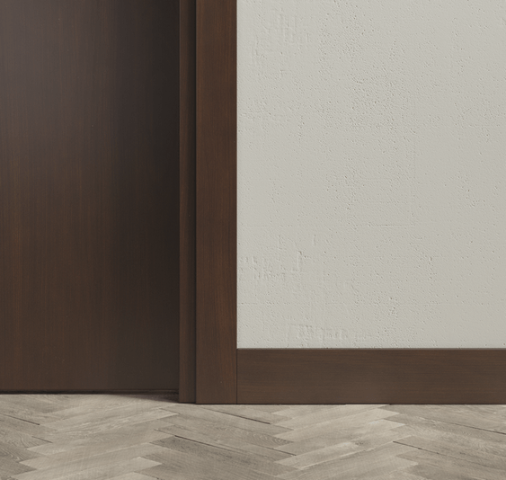 Плинтус Плинтус Плоский 100 мм. Цвет Бук тёмный с патиной. Коллекция Плинтус Плоский 100 мм. Картинка.